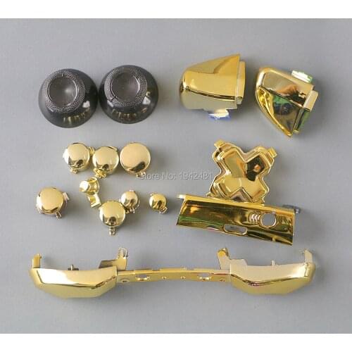 5sets/lot Chrome LB RB RT LT Bumper Buttons Set Thumbstick Cap Dpad button for Xbox One S for Xbox One Slim Controller