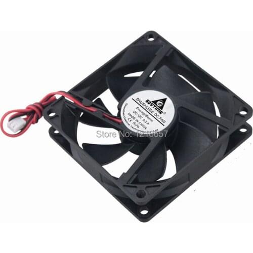 5 Pieces LOT Gdstime 80mm 80x80x20mm 8cm DC 12V 2Pin Brushless Cooling Fan