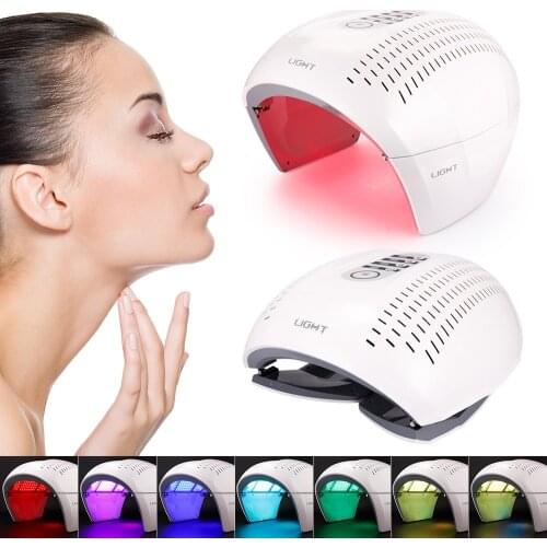 7 Color Upgraded Version Foldable LED Photon Light Therapy Facial Device Skin Rejuvenation Acne Remover Wrinkle Beauty Machine