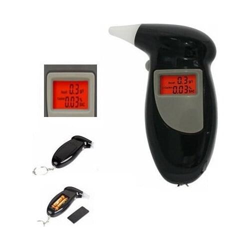 Alcootest Ethylotest Digital Ecran Eclaire avec 4 embouts ethylometre testeur alcool,Digital Breath Alcohol Tester Breathalyzer