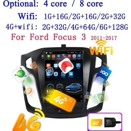 Large screen audio video play For Ford Focus 3 2011 2012 2013 2014 2015 2016 2017 2018 2019 Android Car Radio multimedia Player
