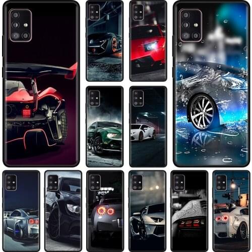 Sports Cars Male Men Phone Case For Samsung Galaxy A51 A12 A21s A71 A31 A52 A32 A02s A11 A72 A41 A42 A01 A02 Black Fundas Cover