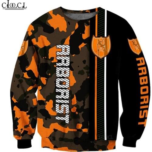 CLOOCL Newest Popular 3D Print Arborists Men Harajuku Casual Sweatshirt Unisex Fsahion Zipper Pullover Drop Shipping
