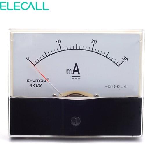 ELECALL Ammeter Current tester 44C2 30mA Analog Meter DC Mechanical Header Ammeter