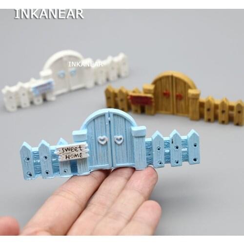 INKANEAR Mediterranean Fence Fairy Garden Miniatures Decor Terrarium Action Figurine DIY Car Ornament Toy Accessories