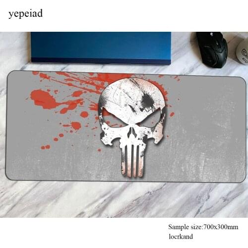 Punisher skull mousepad 900x400mm gaming mouse pad esports pc computer gamer accessories mat locrkand laptop desk protector pads