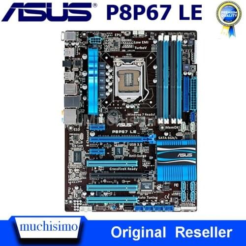 LGA 1155 Asus P8P67 LE Motherboard Intel P67 Core i7 i5 i3 DDR3 32GB PCI-E 2.0 USB3.0 ATX Desktop Asus P8P67 LE Mainboard Used
