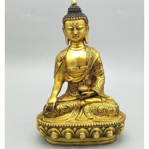 Copper Statue New product Kaiguang pure copper Buddha statue statue sakyamu Sakyamuni Amitabha Buddha pharmacist Buddha Nepal I