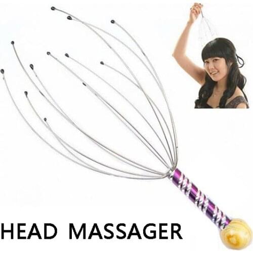 Massage head relax Metal Head Massager Head Neck Scalp Massages Stress Tension Relief Healthy Tool