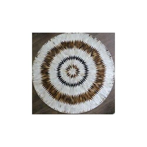 Fashionable art carpet 100% natural genuine cowhide leather rug rack