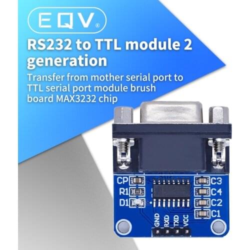 Free shipping MAX3232 RS232 to TTL Serial Port Converter Module DB9 Connector MAX232
