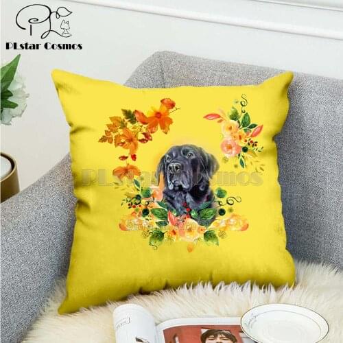 Pet dog flower puppy Nordic short plush Pillow Case Polyester Decorative Throw Pillow Cover Square style-15