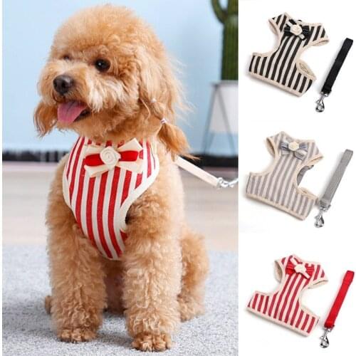 Nylon Pet Dog Cat Harness with Leashes Pet Adjustable Breathable Vest Walking Leads for Chihuahua Puppy Pet Dogs Supplies