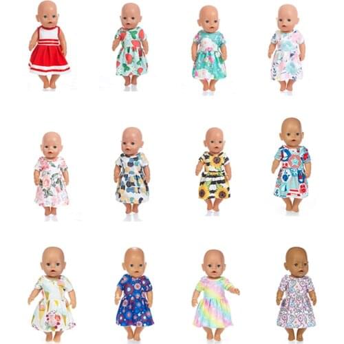New dress Doll Clothes Fit 17inch 43cm Doll Clothes Born Baby Suit For Baby Birthday Festival Gift