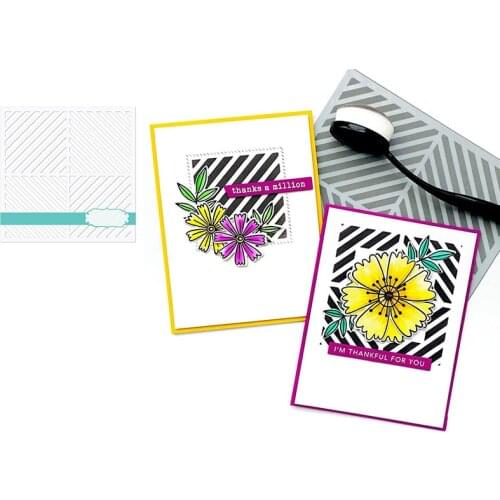 New Pattern Strip Abstract Graphic Background Metal Cutting Die And Stamps Scrapbooking DIY Decoration Craft Embossing Albums