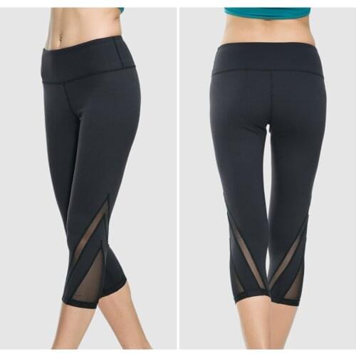 Sexy Mesh Leggings Tights Workout Running Clothes Breathable Quick Dry Sportswear Women Fitness Yoga Pants Gym Sports Slim