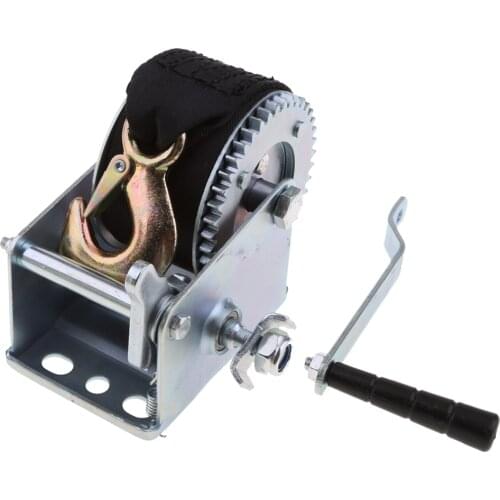 1 set of 600 pound marine boat trailer hand winch gear with 6M nylon strap