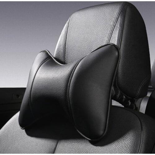 Universal PU Leather Four Season Car Auto Seat Head Neck Pillow Rest Support Cushion Pad HeadRest Bone Shaped Neck Pillow