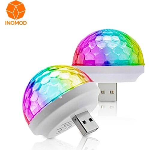 USB Magic Ball RGB DC5V Mobile Phone Interface Small Magic Ball Star Light Mini Colorful Atmosphere Home Car USB Night Light