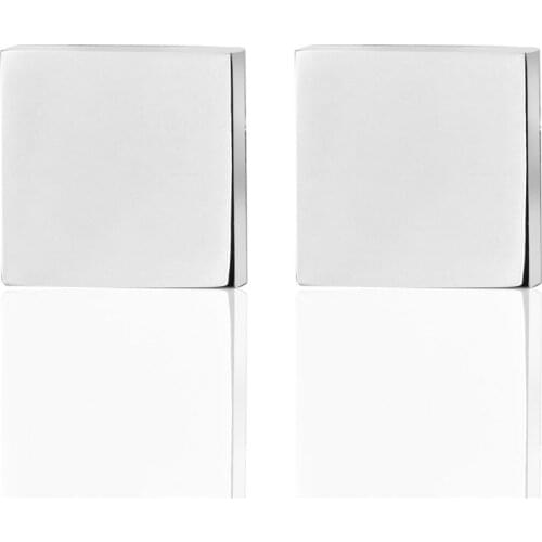 HYX Jewelry square Silvery cube metal Brand Cuff Buttons French Shirt Cufflinks For Mens Fashion Cuff Links