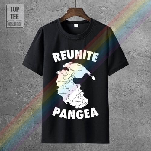 Reunite Pangea Funny Geology T Shirt For Geologist Classic Cotton Men Round Collar Short Sleeve Top Tee Fashion Design Free