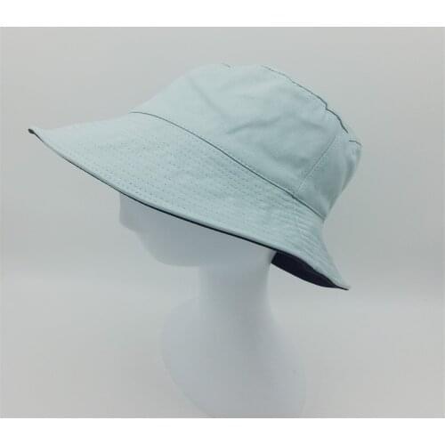 Women Solid Bucket Hat Ladies Girls Reversible Thick Cotton Fisherman Hat Female Pink Mint Black Ivory Sun Prevent Hats