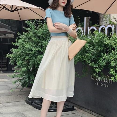 Skirt Set 2 Piece Bow Women Short Sleeve Bow Dress for Dating