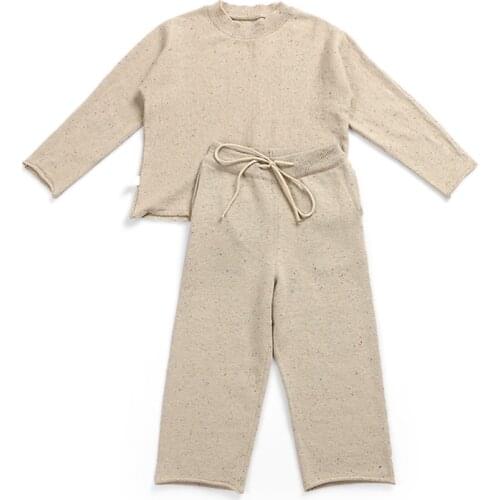 Kaiya Angel Baby Girl Winter Clothes Kids' Turtleneck Sweater Knitted Clothing Set Winter Clothes For Girls Sweater Sets