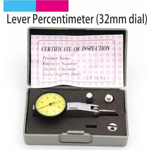 1pcs Shockproof Waterproof Leverage Dial Indicator Measurement Instrument with 0.01mm Accuracy 0-0.8mm Measuring Tool