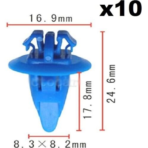 10pcs OEM Nylon For Toyota Fender Moulding Clip 90904-67036 Highlander Tundra