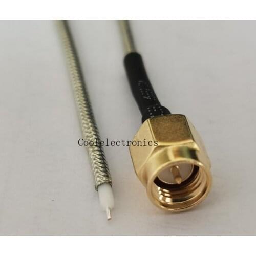 10pcs SMA Male Plug Single-end Connector pigtail RG405 cable 10cm 15cm 30cm