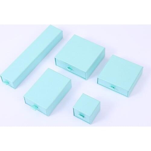 2021 New Colorful Kraft Paper Jewelry Packaging Box Case Storage For Ring Earrings Necklace Watch Gift Jewellery Boxes Display