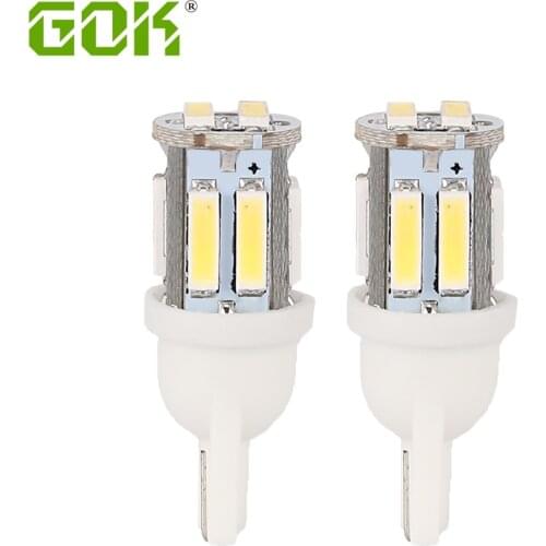 100PCS White light T10 10smd 7020 led T10 W5W LED Bulbs t10 194 168 led Car wedge parking dome light