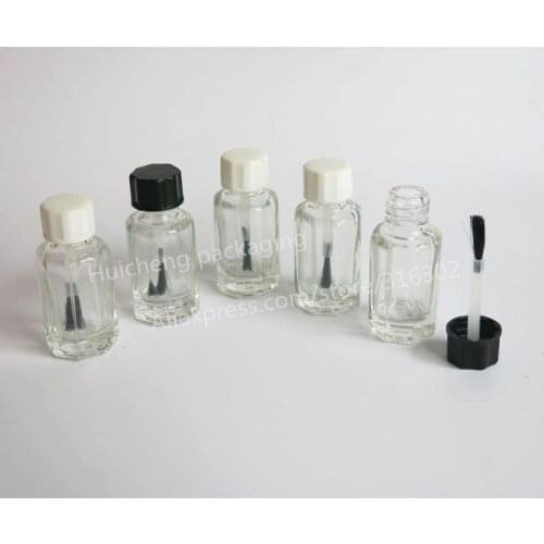 200 x Small 6ml Empty Nail Polish Enamel Glass Bottle Mini Clear Nail Polish Bottle Cosmetic Container