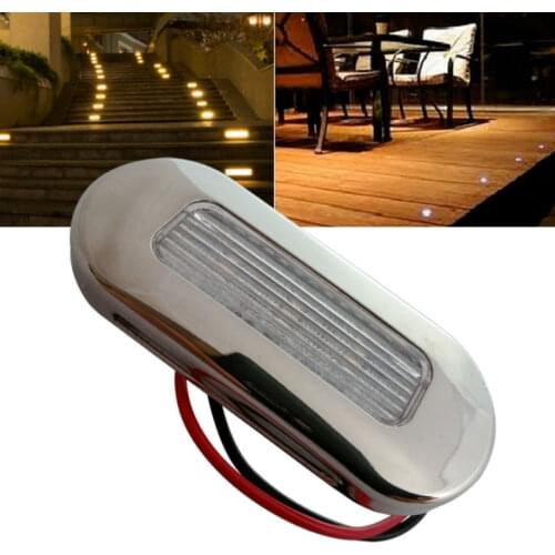 2x 12V DC LED Boat Courtesy Lights Cool White Waterproof Garden Accent Deck Lamp Embedded Installation /RV/Caravan/Marine/Yacht