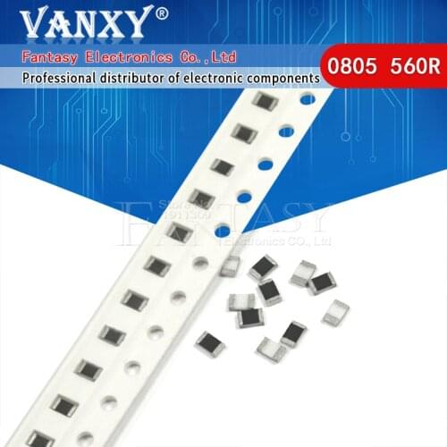 300PCS 0805 SMD Resistor 1% 560 ohm 1/8W 560R 561