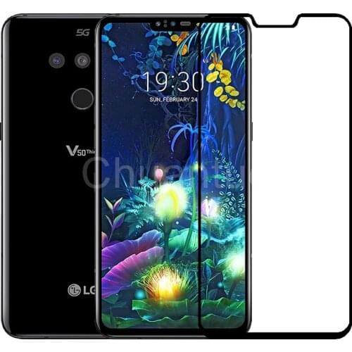 75 Pcs/Lot 2.5D Premium Tempered Glass for LG V50 ThinQ 5G LM-V500N Full Coverage Screen Protector Protective Film for LG V50