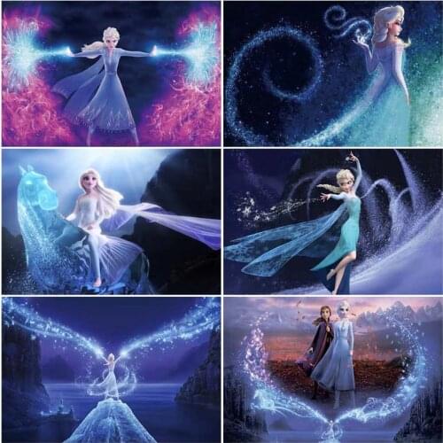 Disney Frozen Elsa Princess 5D DIY Diamond Painting Cross Stitch Full Square/Round Diamond Mosaic Home Decor Gift Painting