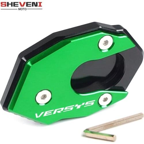 Motorcycle CNC Aluminum Side Stand Enlarger Plate Kickstand Enlarge Extension pad for KAWASAKI VERSYS1000 versys 1000 KLE1000