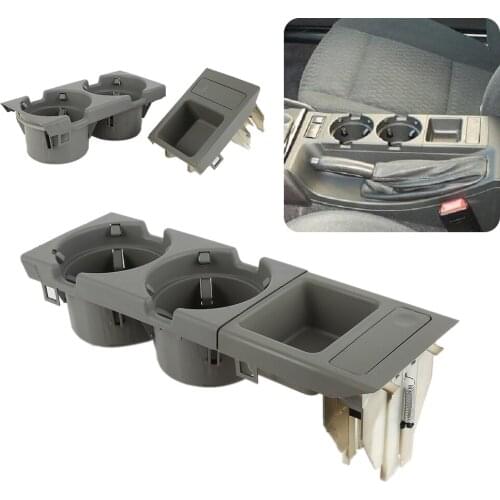 CAR-partment Grey Cup Holder + Coin Box Center Console For BMW E46 318 320 325 330 98-04