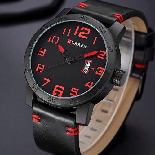 Men Watches CURREN Brand Military Reloj Quartz Analog 3D Face Leather Army fashion Clock Sports Watch Relogios Masculino