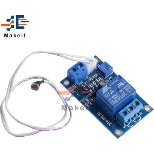 DC 5V 12V XH-M131 Photoresistor Relay Light Control Switch Module Detection Sensor 10A Brightness Automatic Control Module