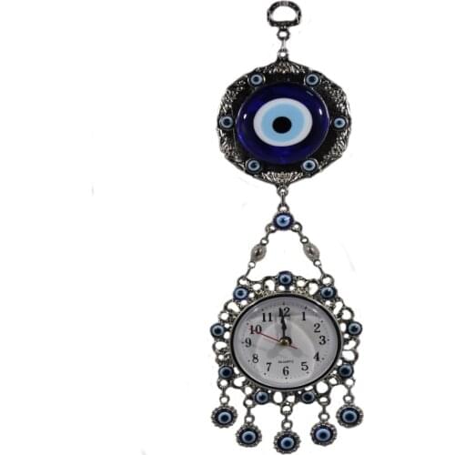 Ornamental Evil Eye Beaded Wall Clock