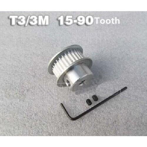HTD3M 30 Teeth Pitch 3mm Bore 6mm 6.35mm 8mm Synchronizing wheel Timing Pulleys for Stepper Servo motor ROBOTIC 3D Printer