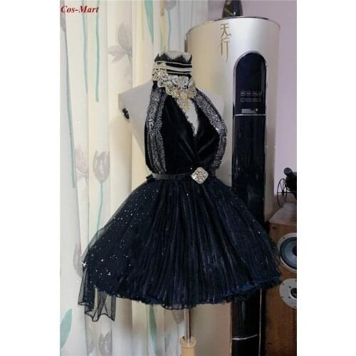 Game Arknights W Cosplay Costume Anniversary Black Formal Dress Activity Party Role Play Clothing Custom-Make Any Size