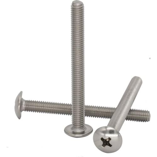 M4 M4*14 M4x14 M4*30 M4x30 M4*35 M4x35 304 316 Stainless Steel Phillips Cross Recessed Round Truss Mushroom Head Machine Screw