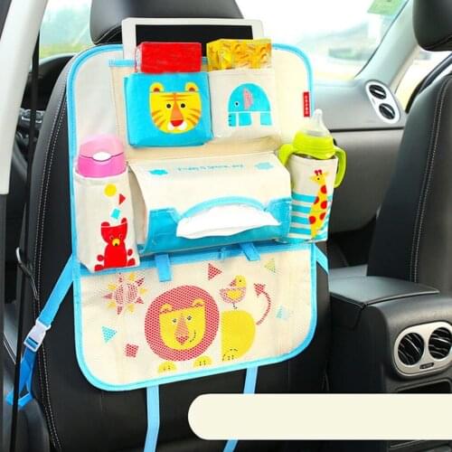 Cartoon Auto Car Seat Back Multi-Pocket Storage Bag Organizer Holder