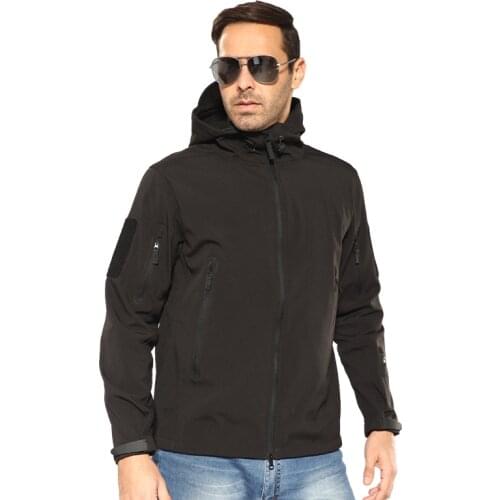 Military Softshell Jacket Men Camouflage Black Army Tactical Clothing Shark Skin Jacket Waterproof Windproof Warm Fleece Women