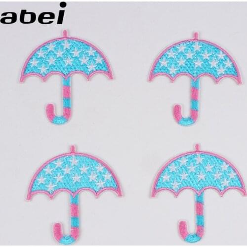 10pcs/lot Cartoon Umbrella Stickers DIY Clothing Stickers Sewing Accessories for Jeans Bags Hats Dress Shirts Handmade Appliques