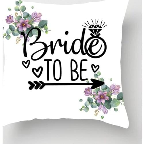 Mother of the bride groom flower girl bridesmaid Pillow Case Wedding engagement bridal shower Bachelorette party decoration gift